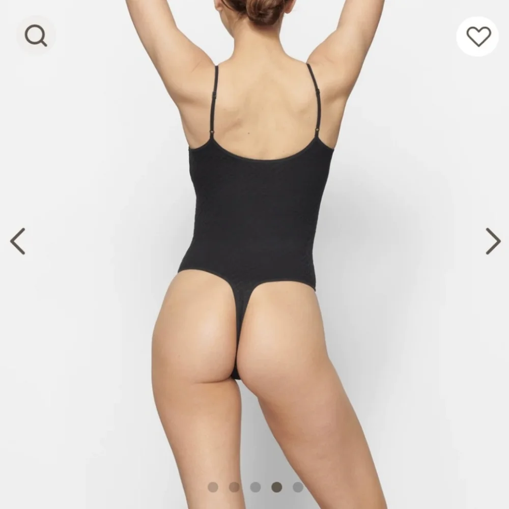 NWT - SKIMS black mesh logo bodysuit S - Picture 10 of 13